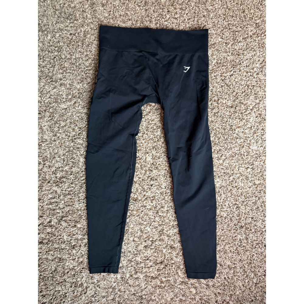 Gymshark Vital Seamless‎ Leggings Black High Waisted Activewear Womens Small